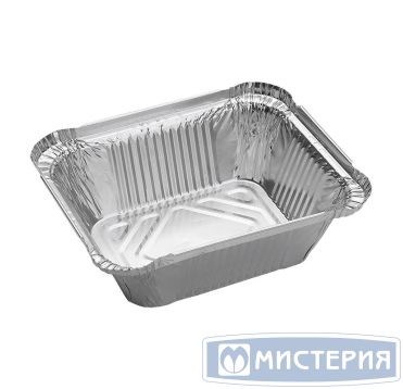 Форма алюминиевая 1-секц. 586 мл 150х124х44 мм, без крышки, алюм., 50 шт/упак 1 200 шт/кор РОССИЯ 402-675