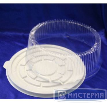 Упаковка для торта [крышка] d268хh111[d240хh100] мм, прозр., ОПС, 150 шт/кор "Комус" 150 шт/упак РОССИЯ Т-245/1К (Т)