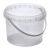Ведро пищевое 550 мл, d111хh85 мм, с ручкой, без крышки, прозр., ПП, 300 шт/кор "Перинт" 300 шт/упак РОССИЯ 0,55/111/К с ручкой